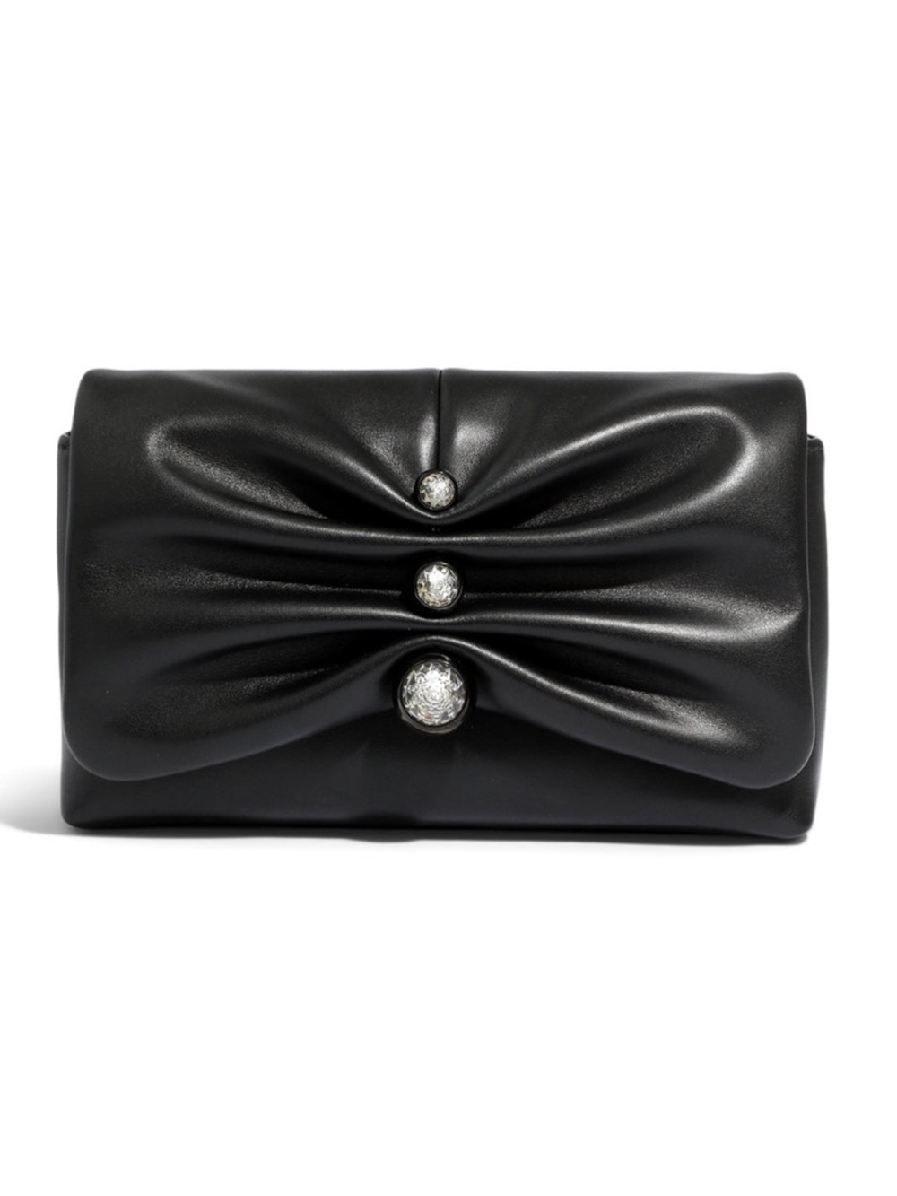 💕 Alexis Bittar Ruched Crystal Crossbody Bag Black